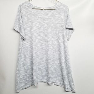 Cloudchaser speckled blue shortsleeve top 3X